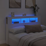 NNEVL LED Headboard White 160 cm Engineered Wood