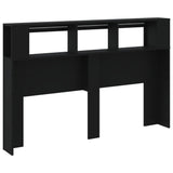 NNEVL LED Headboard Black 160 cm Engineered Wood