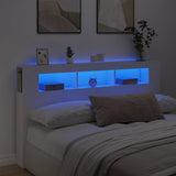 NNEVL LED Headboard White 180 cm Engineered Wood