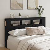 NNEVL LED Headboard Black 180x18.5x103.5 cm Engineered Wood