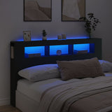 NNEVL LED Headboard Black 180x18.5x103.5 cm Engineered Wood