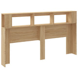 NNEVL LED Headboard Sonoma Oak 180 cm Engineered Wood