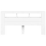 NNEVL LED Headboard White 200 cm Engineered Wood