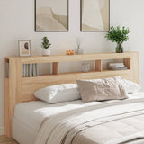 NNEVL LED Headboard Sonoma Oak 220 cm Engineered Wood