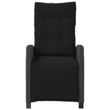 NNEVL Reclining Garden Chair with Footrest Black Poly Rattan