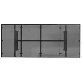 NNEVL Garden Table with Glass Top Black 190x80x74 cm Poly Rattan