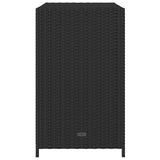 NNEVL Garden Storage Cabinet Black 83x45x76 cm Poly Rattan
