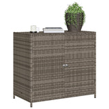 NNEVL Garden Storage Cabinet Grey 83x45x76 cm Poly Rattan