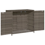NNEVL Garden Storage Cabinet Grey 83x45x76 cm Poly Rattan