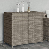 NNEVL Garden Storage Cabinet Grey 83x45x76 cm Poly Rattan