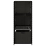 NNEVL Garden Storage Cabinet Black 50x55x115 cm Poly Rattan
