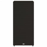 NNEVL Garden Storage Cabinet Black 50x55x115 cm Poly Rattan