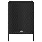 NNEVL Garden Storage Cabinet Black 55x59x80 cm Poly Rattan