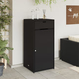 NNEVL Garden Storage Cabinet Black 55x55x111 cm Poly Rattan