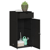 NNEVL Garden Storage Cabinet Black 55x55x111 cm Poly Rattan