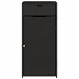 NNEVL Garden Storage Cabinet Black 55x55x111 cm Poly Rattan
