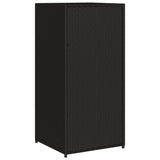 NNEVL Garden Storage Cabinet Black 55x55x111 cm Poly Rattan