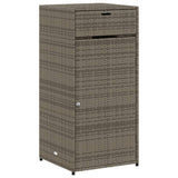 NNEVL Garden Storage Cabinet Grey 55x55x111 cm Poly Rattan