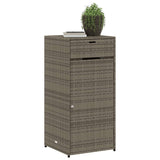 NNEVL Garden Storage Cabinet Grey 55x55x111 cm Poly Rattan