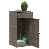 NNEVL Garden Storage Cabinet Grey 55x55x111 cm Poly Rattan
