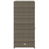 NNEVL Garden Storage Cabinet Grey 55x55x111 cm Poly Rattan