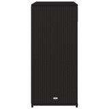 NNEVL Garden Storage Cabinet Black 105x55x113 cm Poly Rattan