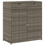 NNEVL Garden Storage Cabinet Grey 105x55x113 cm Poly Rattan