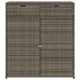 NNEVL Garden Storage Cabinet Grey 105x55x113 cm Poly Rattan