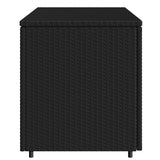 NNEVL Garden Storage Cabinet Black 110x55x60.5 cm Poly Rattan