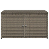 NNEVL Garden Storage Cabinet Grey 110x55x60.5 cm Poly Rattan