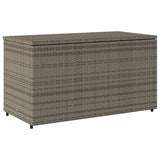 NNEVL Garden Storage Cabinet Grey 110x55x60.5 cm Poly Rattan