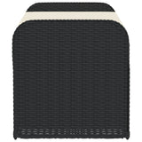 NNEVL Storage Bench with Cushion Black 115x51x52 cm Poly Rattan