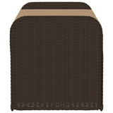NNEVL Storage Bench with Cushion Brown 115x51x52 cm Poly Rattan