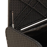 NNEVL Storage Bench with Cushion Black 80x51x52 cm Poly Rattan