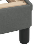 NNEVL Bed Frame with Headboard Dark Grey 90x190 cm Fabric