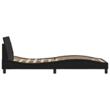 NNEVL Bed Frame with Headboard Black 90x190 cm Faux Leather