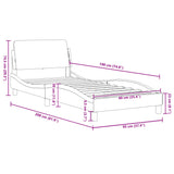 NNEVL Bed Frame with Headboard Black 90x190 cm Faux Leather