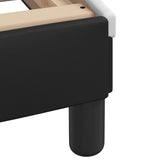 NNEVL Bed Frame with Headboard Black and White 90x190 cm Faux Leather