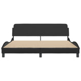 NNEVL Bed Frame "Dover" Black 180x200 cm King Faux Leather