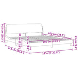 NNEVL Bed Frame "Dover" Black 180x200 cm King Faux Leather