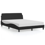 NNEVL Bed Frame "Dover" Black 137x190 cm Double Faux Leather
