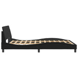 NNEVL Bed Frame "Dover" Black 137x190 cm Double Faux Leather
