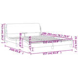 NNEVL Bed Frame "Dover" Black 152x203 cm Queen Faux Leather
