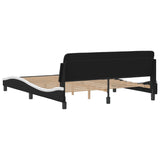 NNEVL Bed Frame "Dover" Black and White 152x203 cm Queen Faux Leather