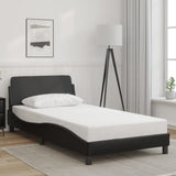 NNEVL Bed Frame with Headboard Black 107x203 cm Faux Leather