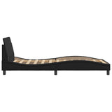 NNEVL Bed Frame with Headboard Black 107x203 cm Faux Leather