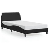 NNEVL Bed Frame with Headboard Black 107x203 cm Faux Leather