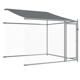 NNEVL Dog Cage with Roof and Doors Grey 6x2x2 m Galvanised Steel