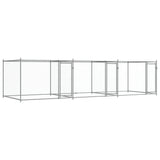 NNEVL Dog Cage with Doors Grey 6x2x1.5 m Galvanised Steel