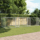 NNEVL Dog Cage with Doors Grey 6x2x1.5 m Galvanised Steel